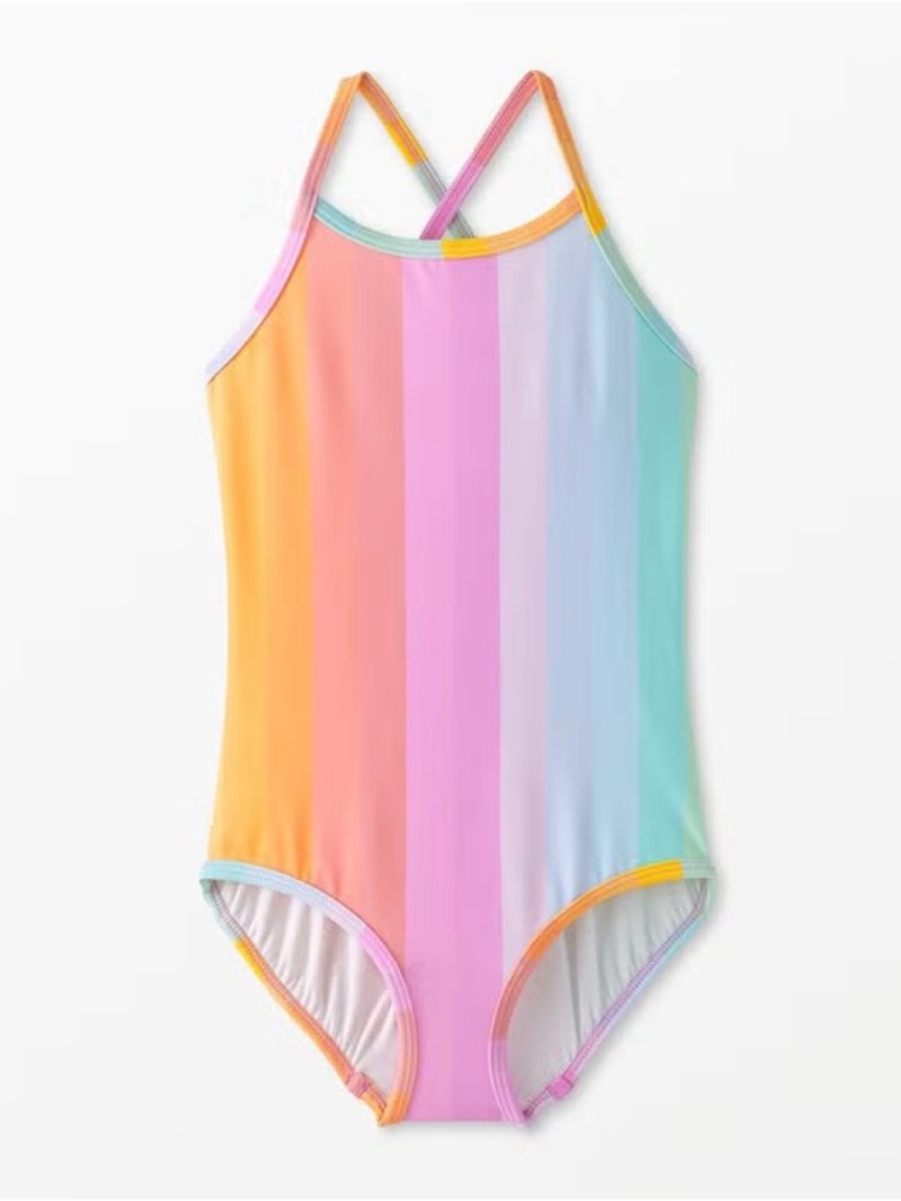 Hanna Andersson Printed Easy One Piece Swimsuit (Rainbow Ombre) - Size 10